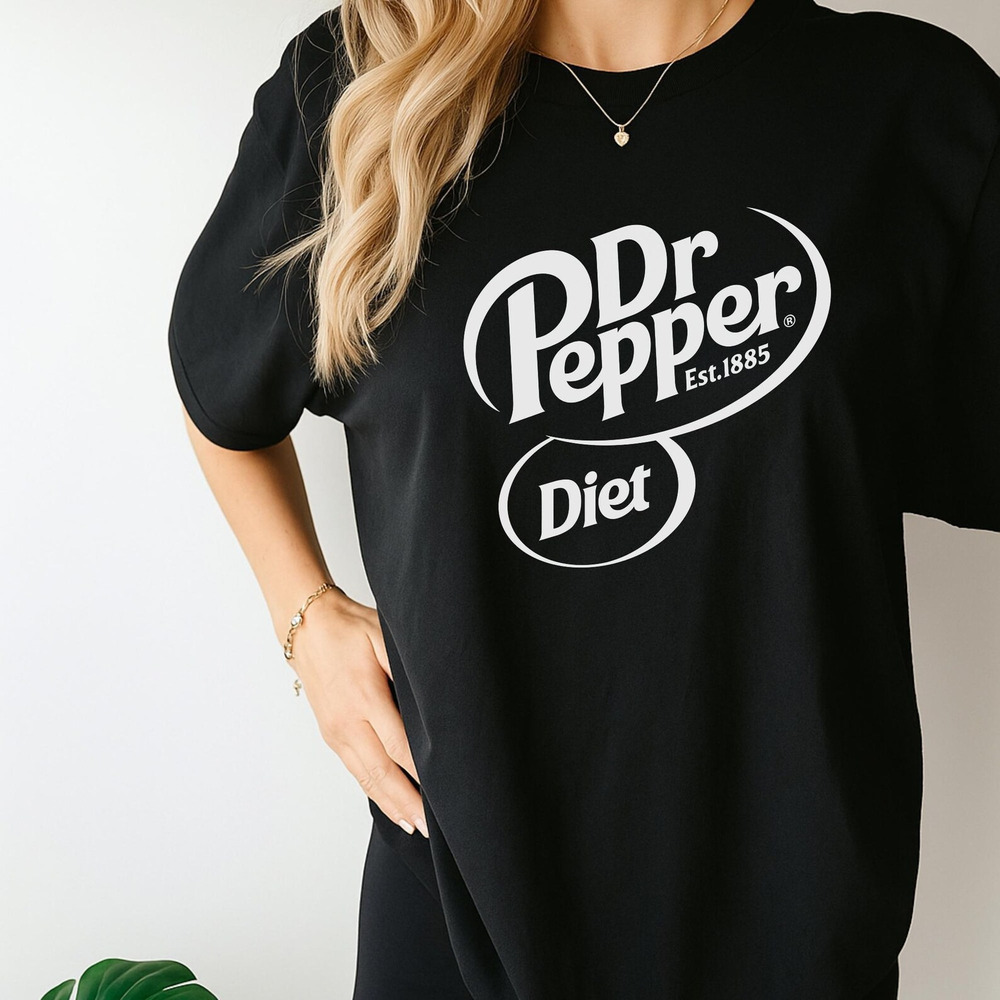 Retro Soda Tee, Distressed 80s Graphic Black